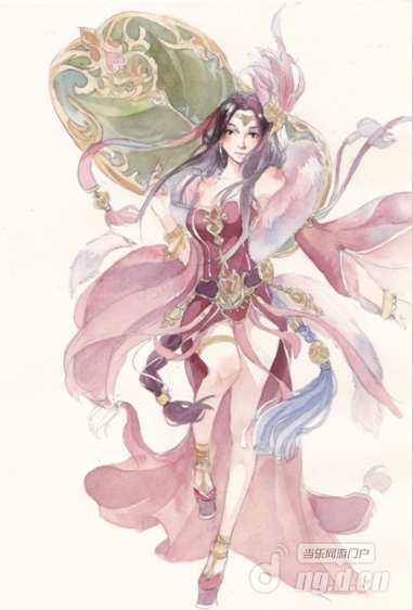 最后是新日的水彩画,画的是铁扇公主,和原画是完全不同却又似曾相识的