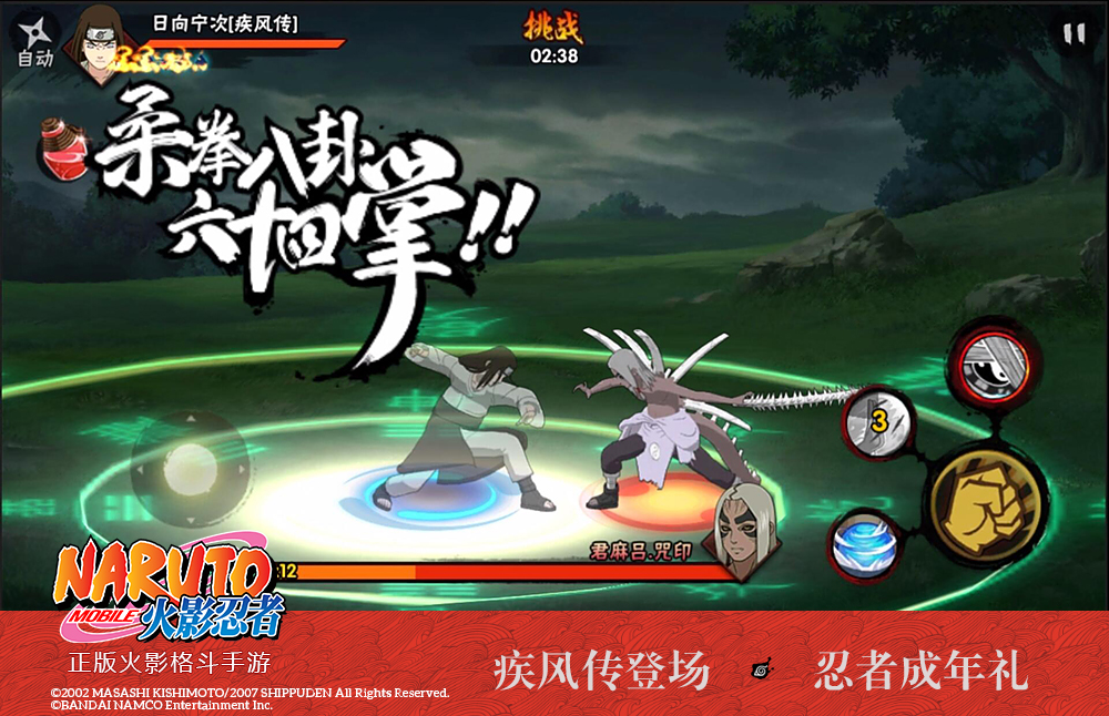 图5:八卦掌·回天   八卦六十四掌:将自身置于八卦中,快速进行攻击